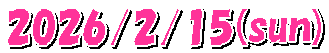 2026/2/15(sun)