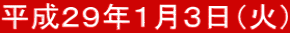 平成２９年１月３日（火）