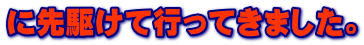 に先駆けて行ってきました。