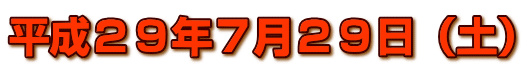 平成２９年７月２９日（土）