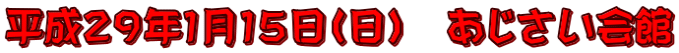平成２９年１月１５日（日）　あじさい会館