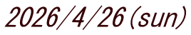 2026/4/26(sun)